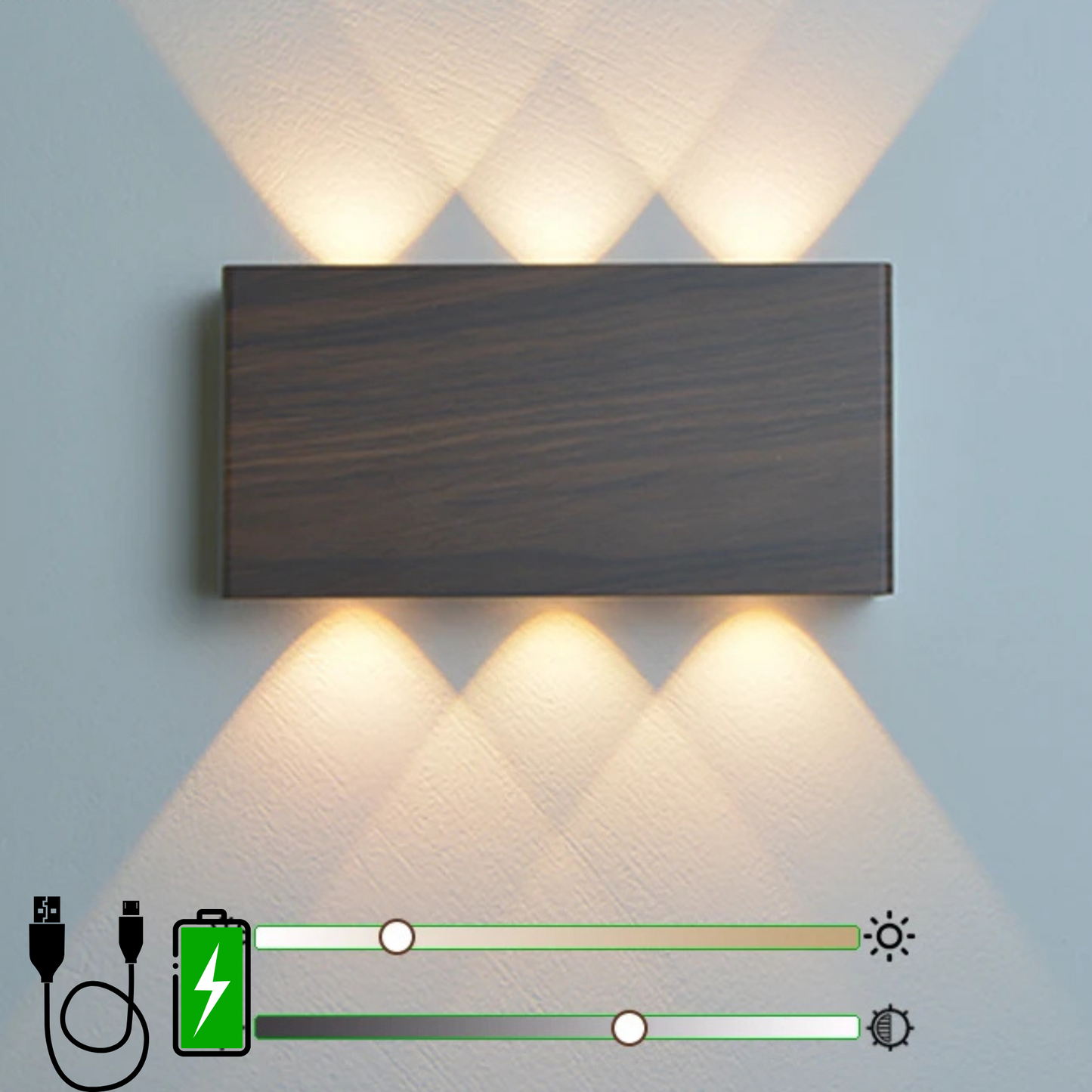 Rechargeable Slab Wall Light