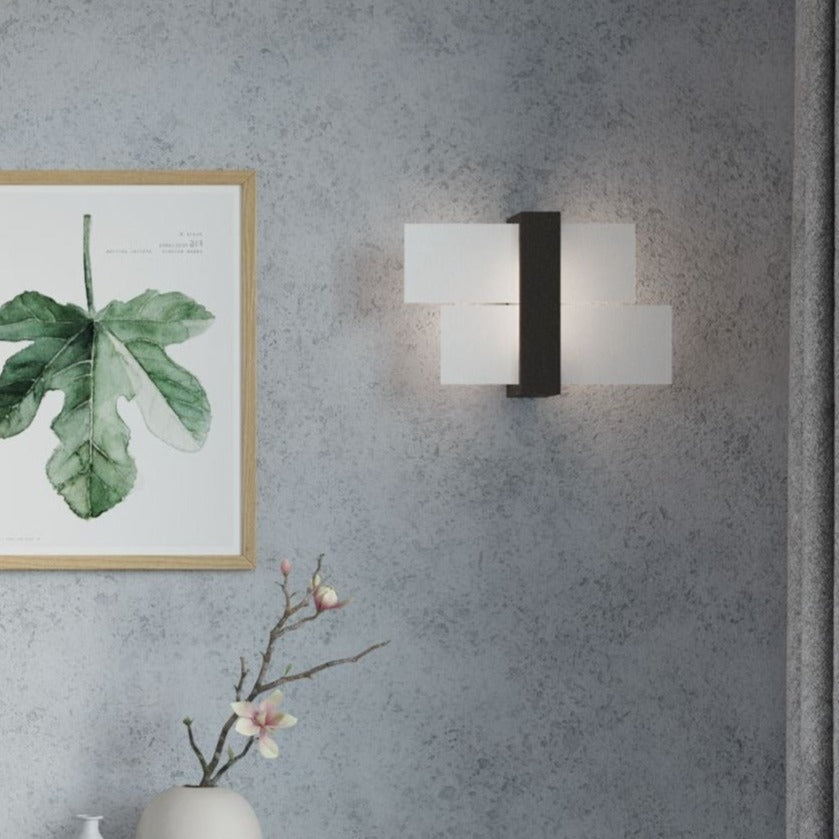 Light-on Black Geo Ceiling and Wall Lamp for Bathroom, Bedroom, Dining Room, Hallway, Kitchen and Living Room