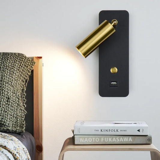 Reading Wall Light with Switch and USB Charger