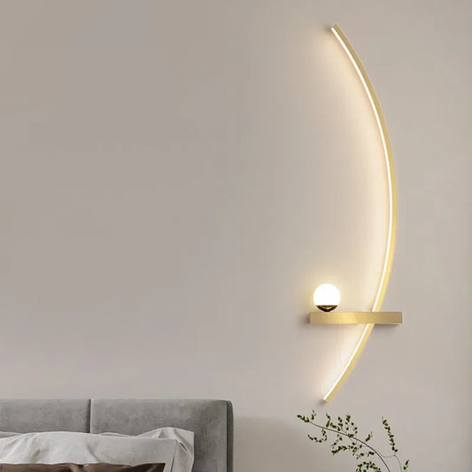 Moon LED Wall Lamp, Gold