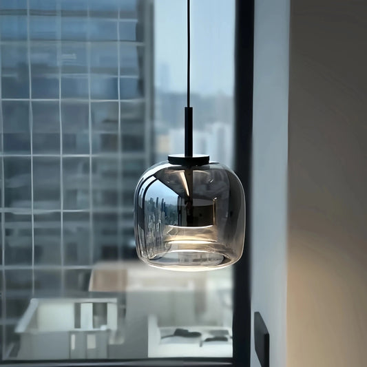 Black Glass Globe Dildale Pendant Ceiling Lamp for Hallway, Kitchen, Living Room, Dining Room, and Bedroom
