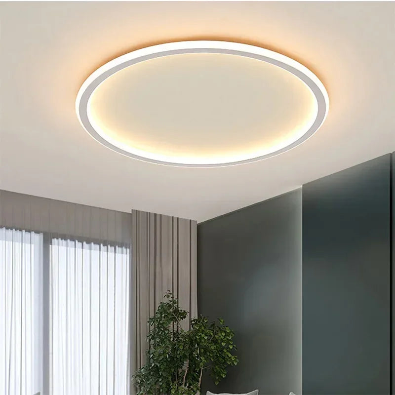 Led Ring Flush Ceiling Light in white colour for low ceiling british homes