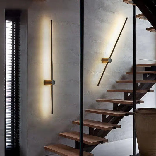 Black LED Wall light for hallway and staircase