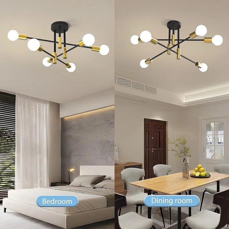 Criss Cross Bulbs Ceiling Light for bedroom and dining room