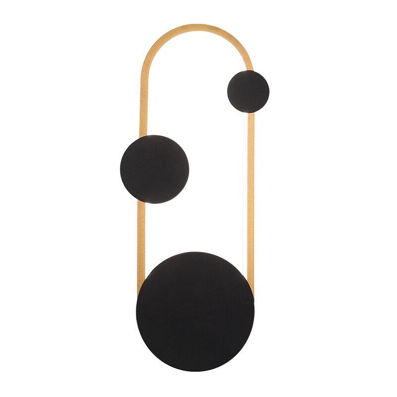 Close-up of Oval Gold Dreake Modern Wall Sconce Light