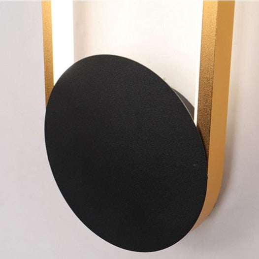 Close-up for the part of Oval Gold Dreake Modern Wall Sconce Light