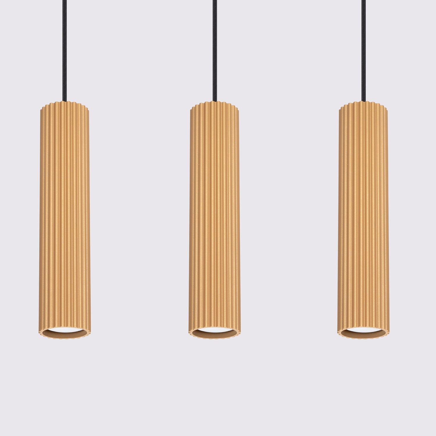 Red Ochre Triple Ribbed Pendant Bar close-up detail of texture and fitting