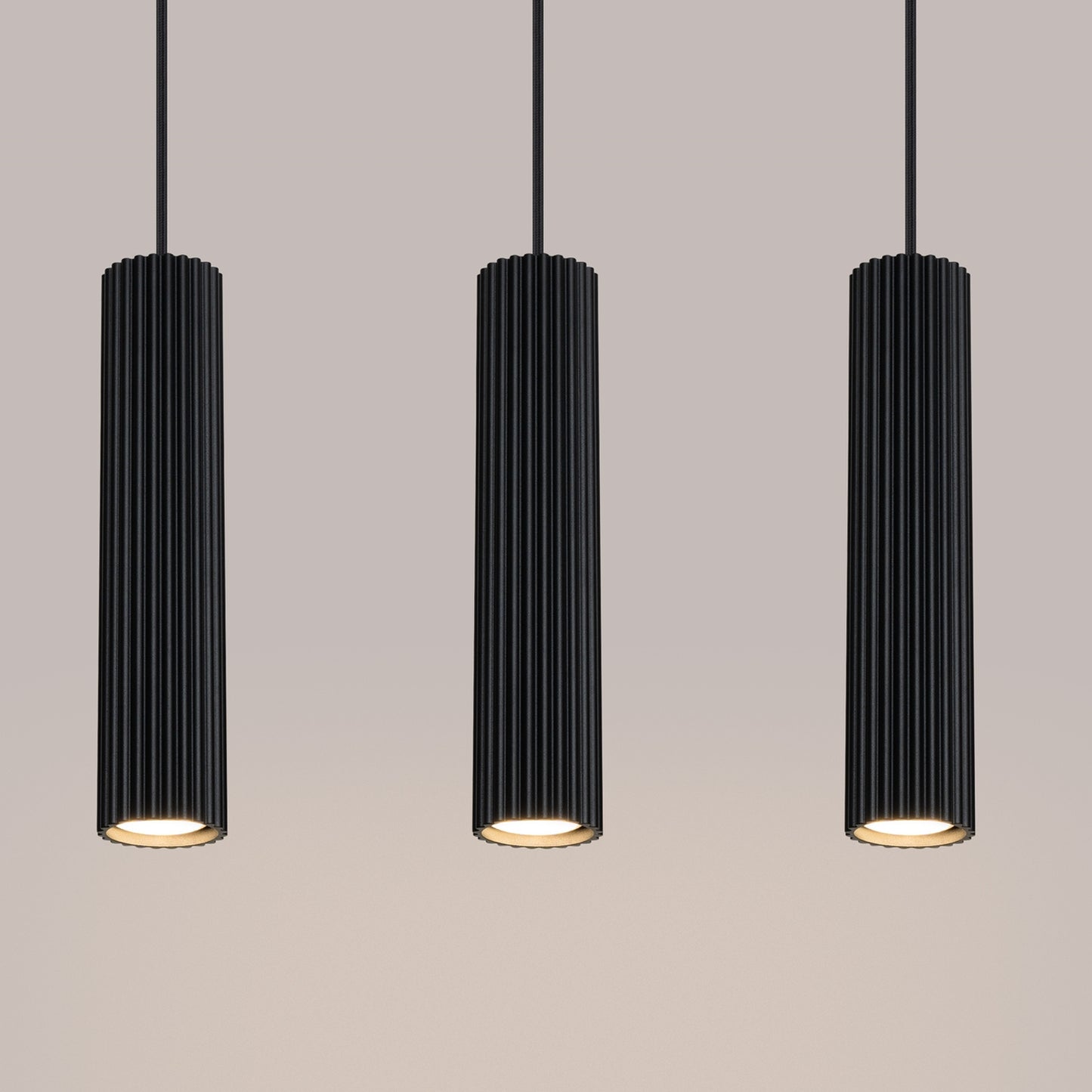 Red Ochre Triple Ribbed Pendant Bar close-up detail of texture and fitting