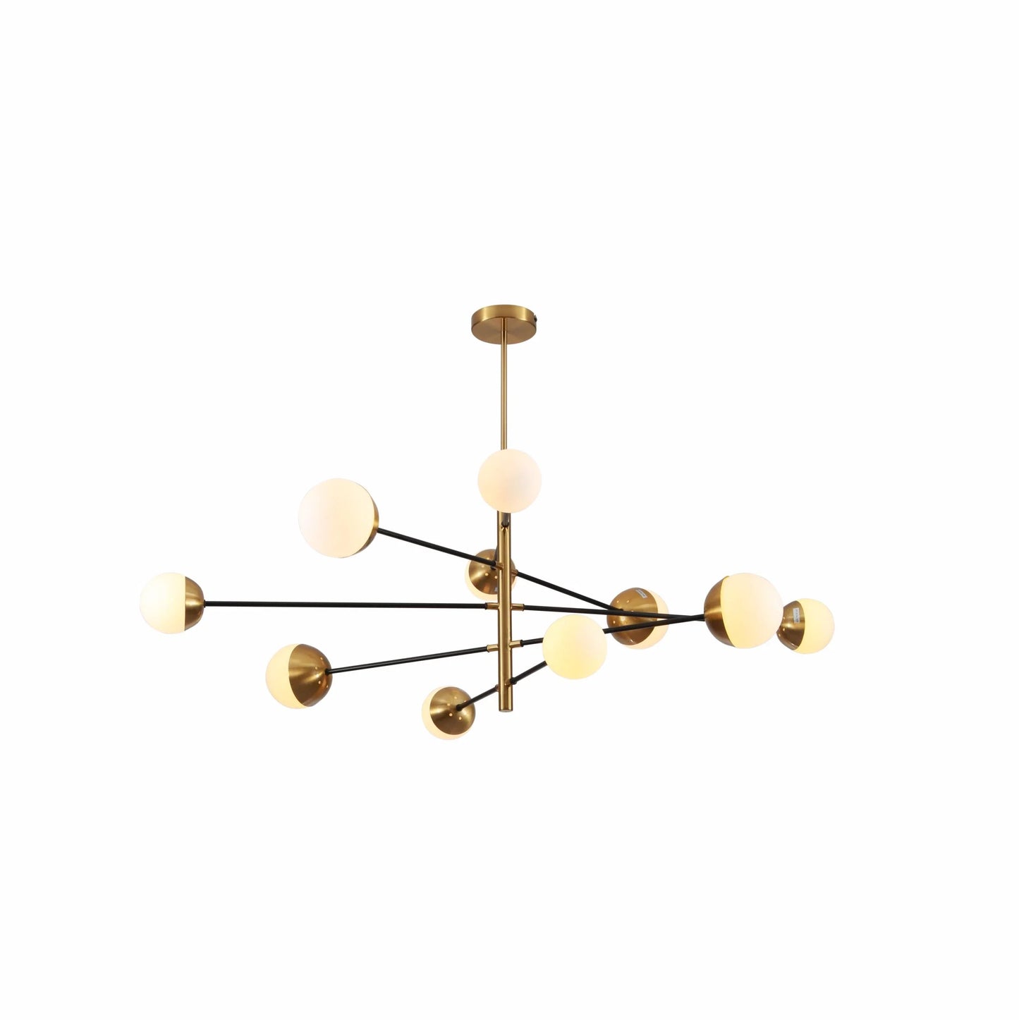 10 Opal Globe Nordic Chandelier product photograph showing design detail and finish