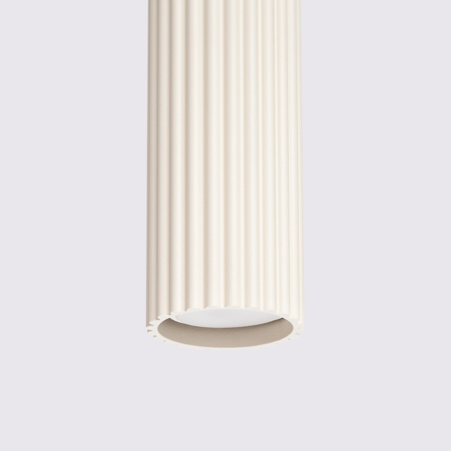 Gold Ribbed Cylinder Pendant Light technical view and dimensions reference