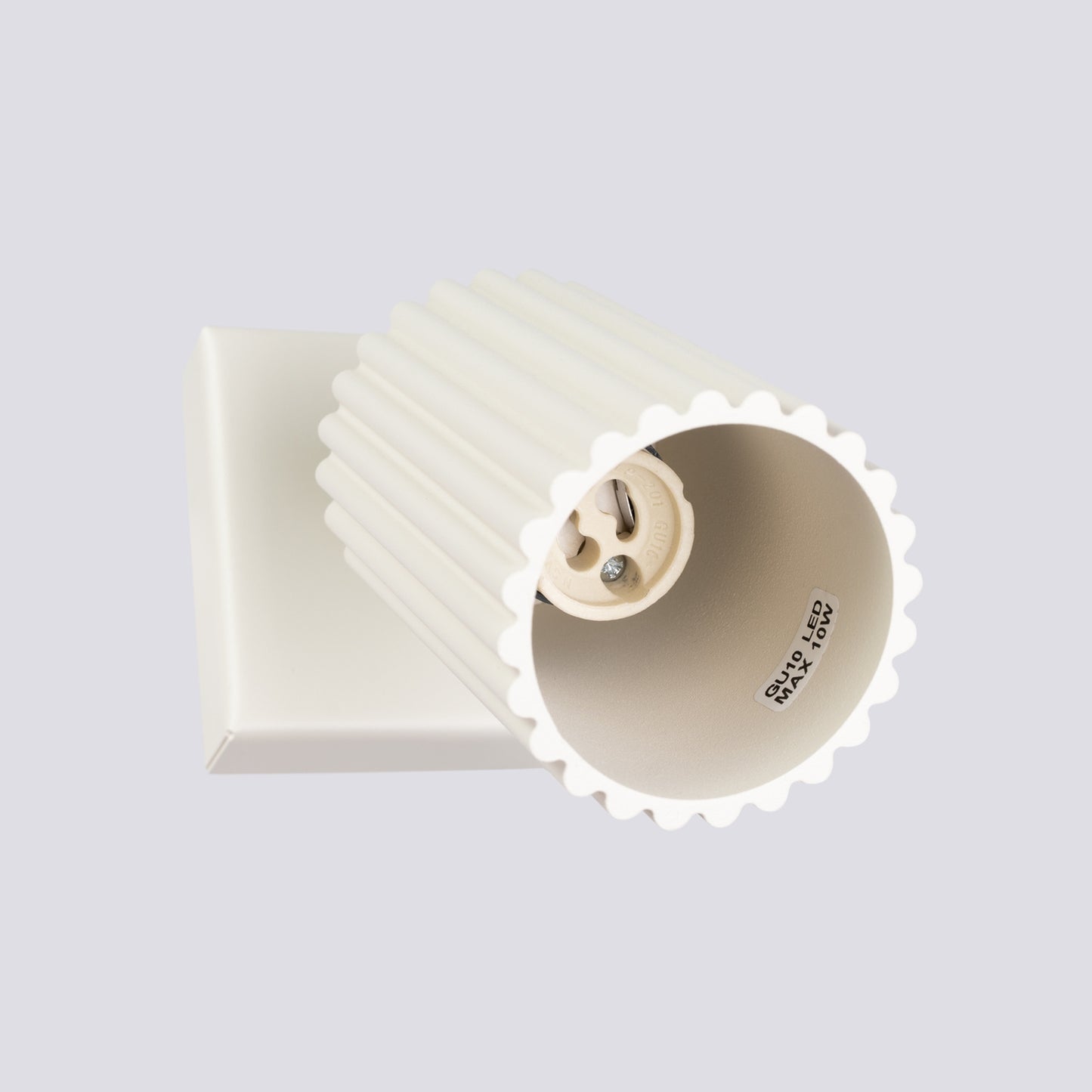 Black Ribbed Tube Wall Light technical view and dimensions reference