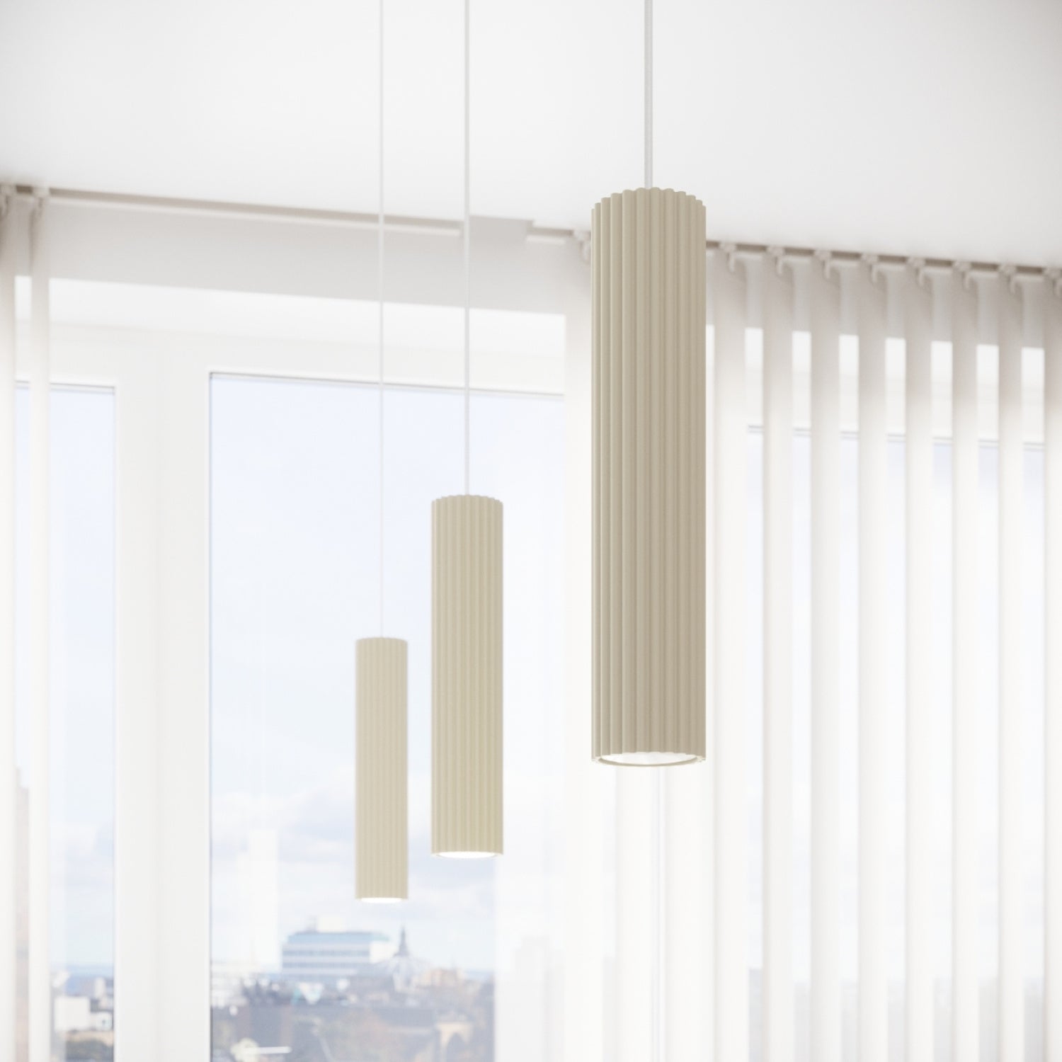 Black Six Light Ribbed Spotlight Bar technical view and dimensions reference