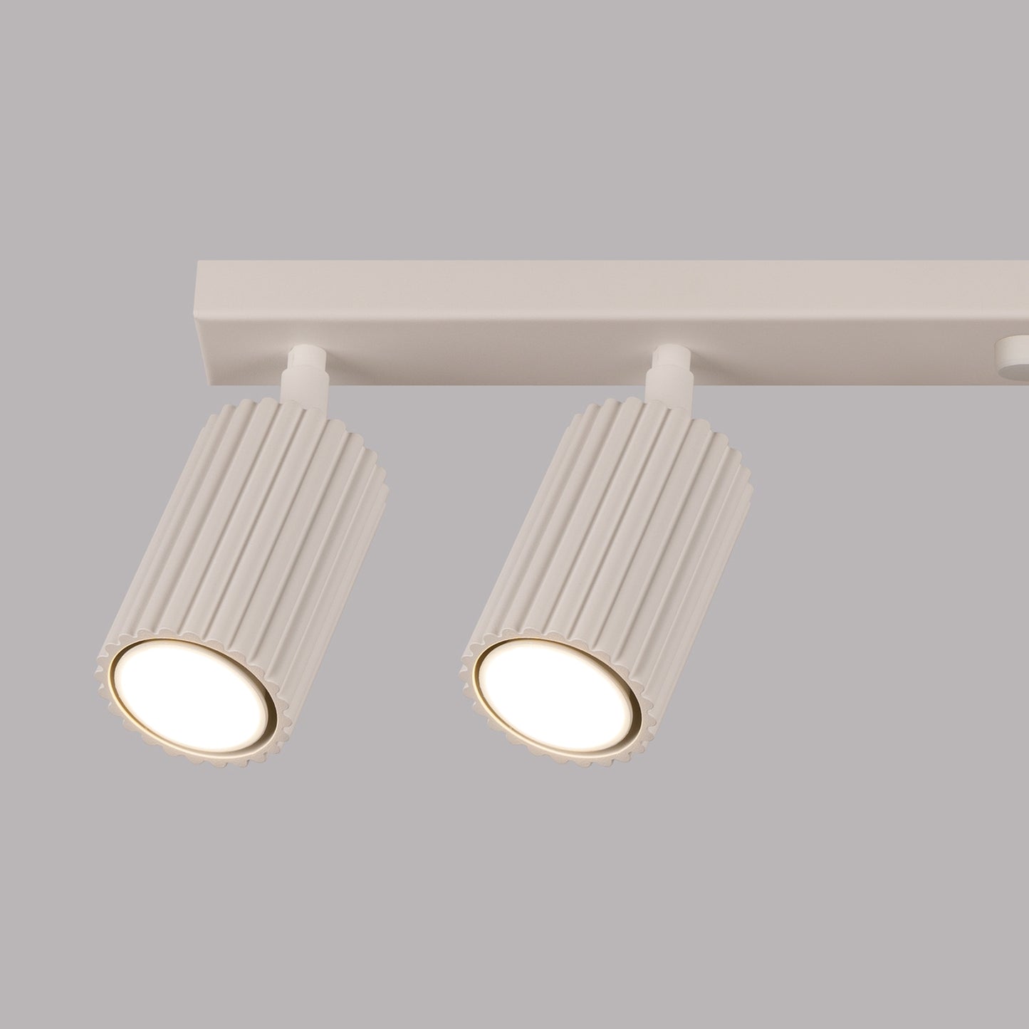 Black Six Light Ribbed Spotlight Bar technical view and dimensions reference