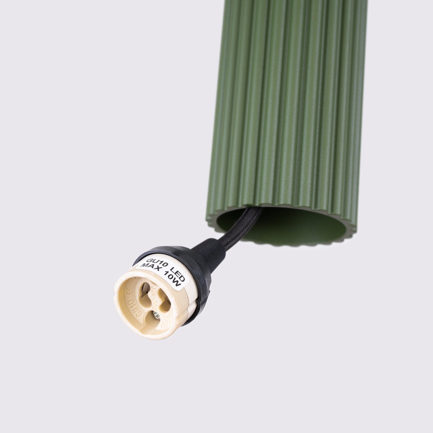 Taupe Triple Ribbed Pendant Cluster technical view and dimensions reference