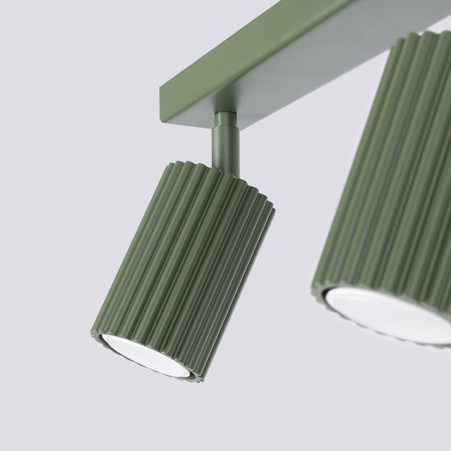 Beige Twin Ribbed Surface Spotlight technical view and dimensions reference
