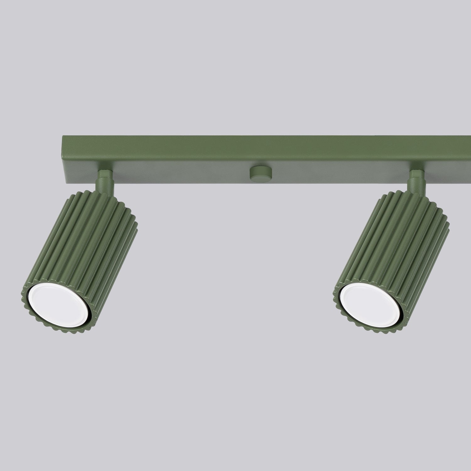 Beige Four Light Ribbed Spotlight Bar technical view and dimensions reference