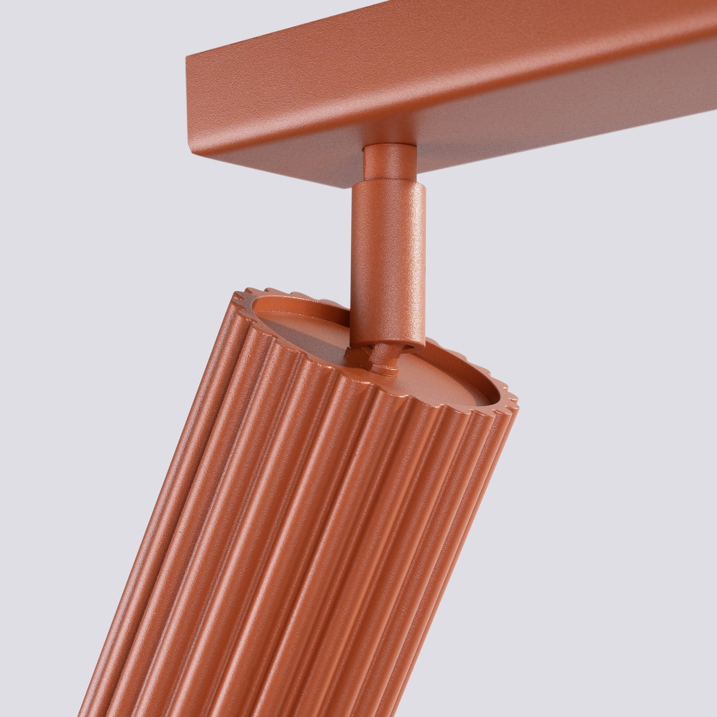 Beige Twin Ribbed Surface Spotlight technical view and dimensions reference