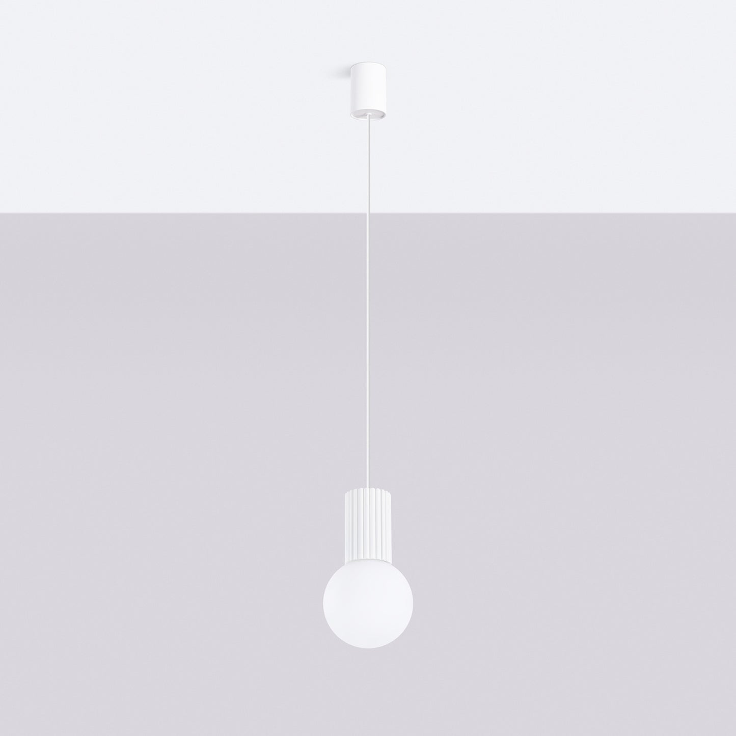 Burgundy Opal Glass Globe Pendant Light technical view and dimensions reference