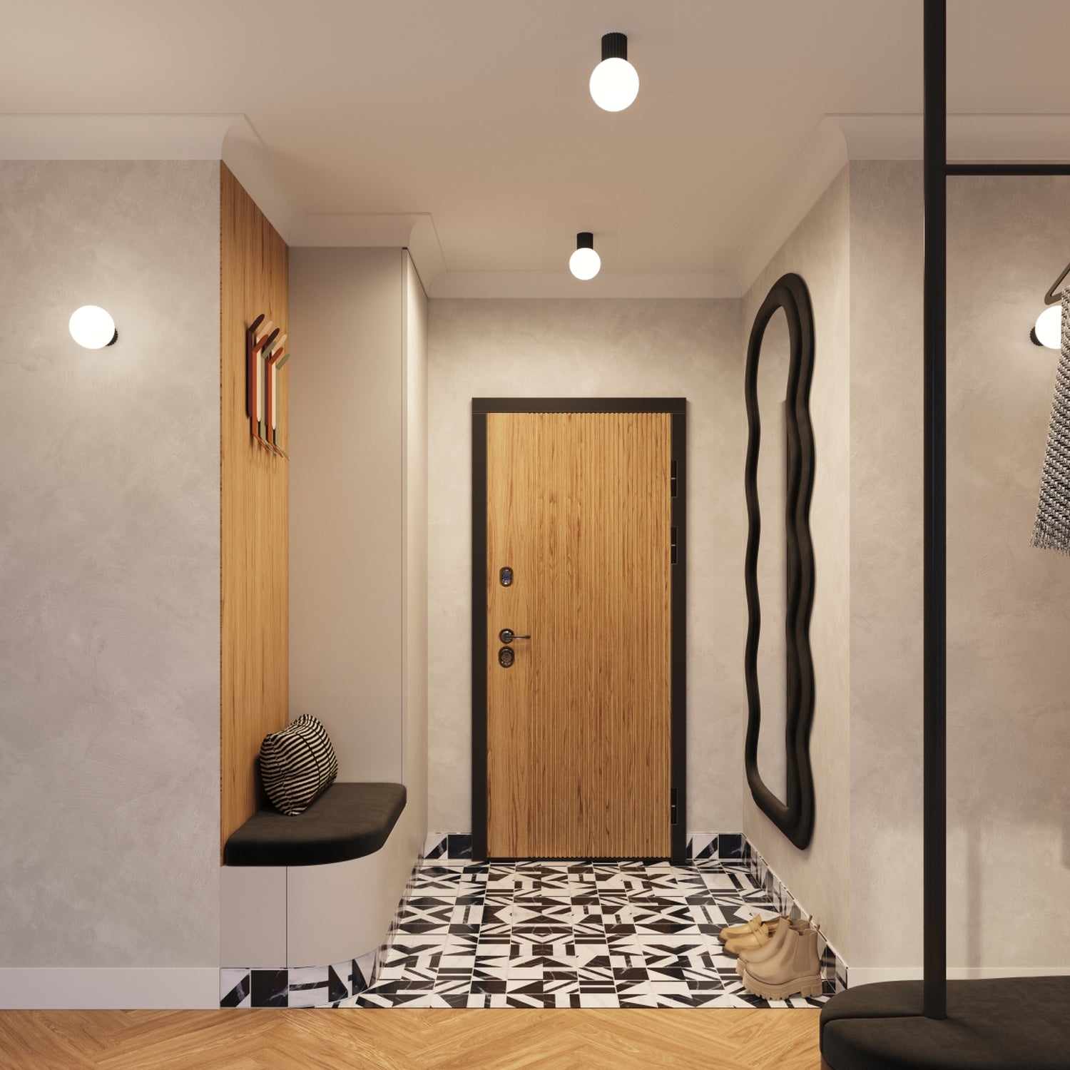 Ultramarine Opal Glass Globe Ceiling Light IP44 technical view and dimensions reference
