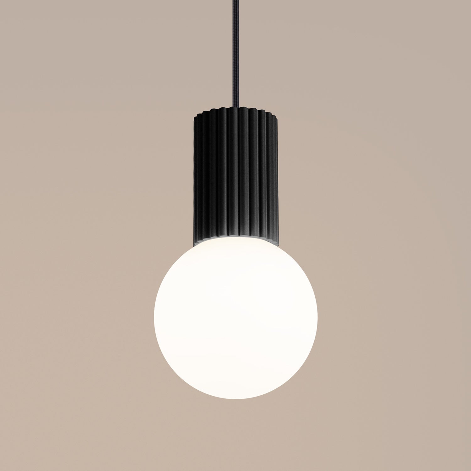 Burgundy Opal Glass Globe Pendant Light technical view and dimensions reference
