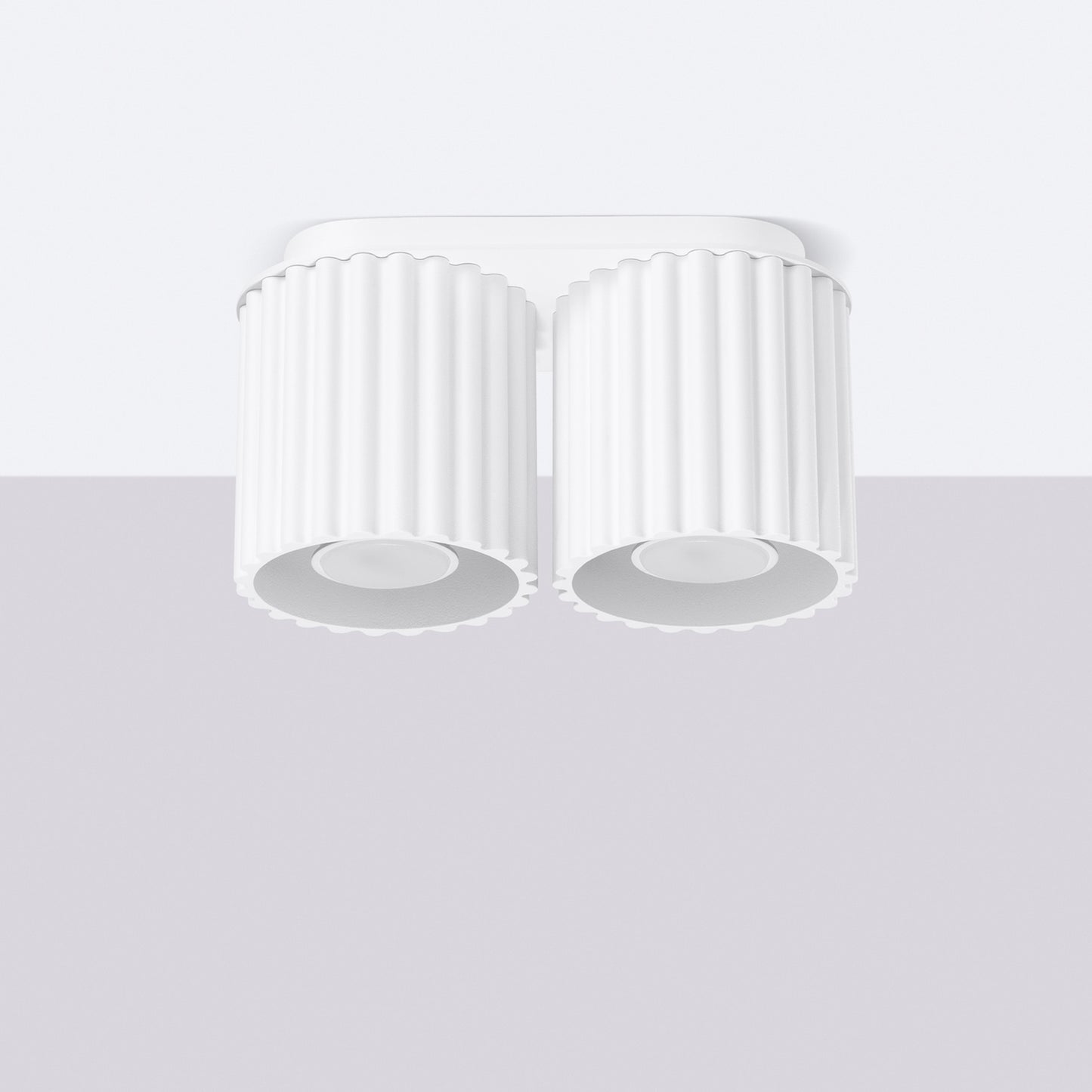 Taupe Twin Cube Surface Spotlight Bar technical view and dimensions reference