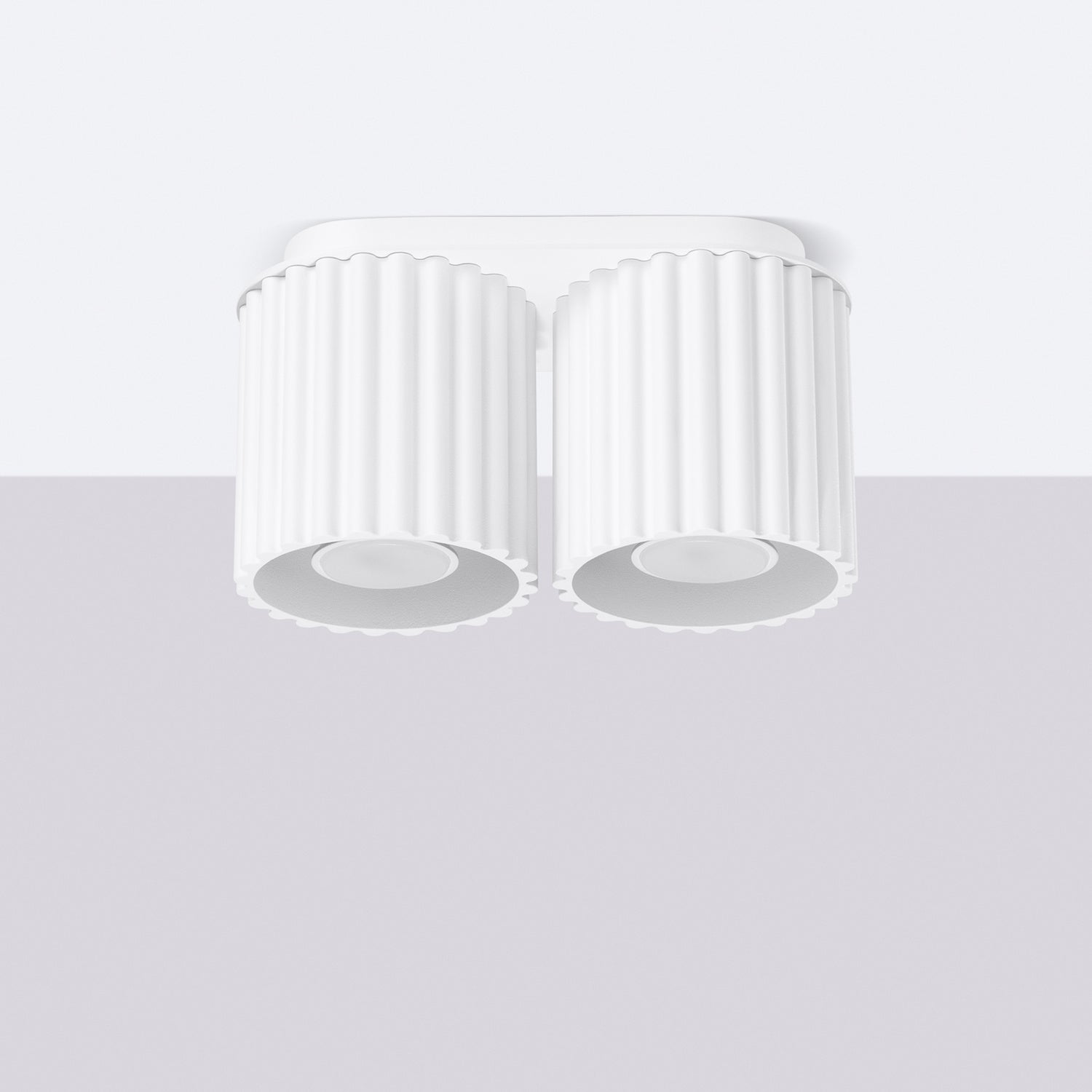 Taupe Twin Cube Surface Spotlight Bar technical view and dimensions reference