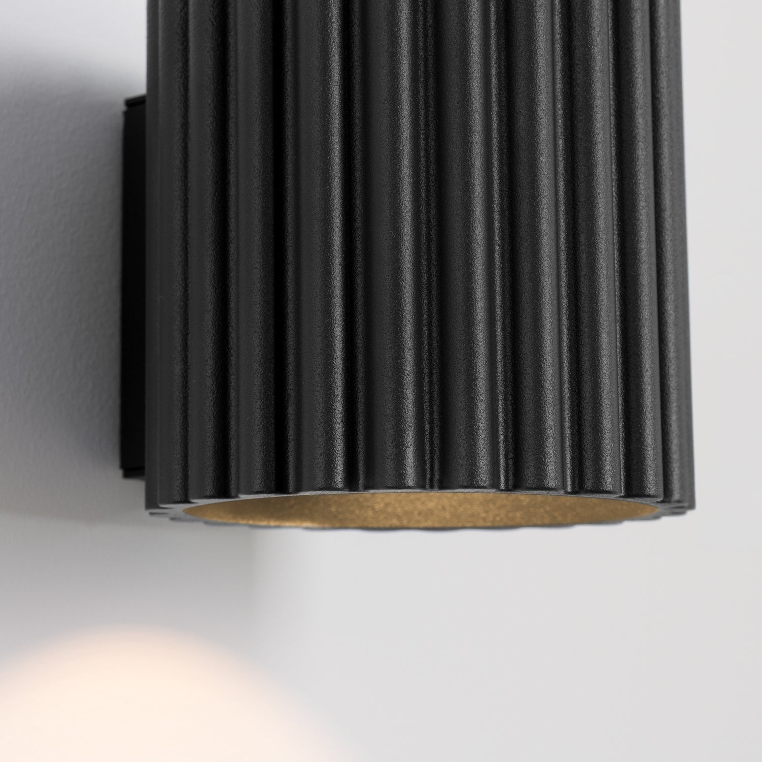 Olive Green Square Up Down Wall Light technical view and dimensions reference