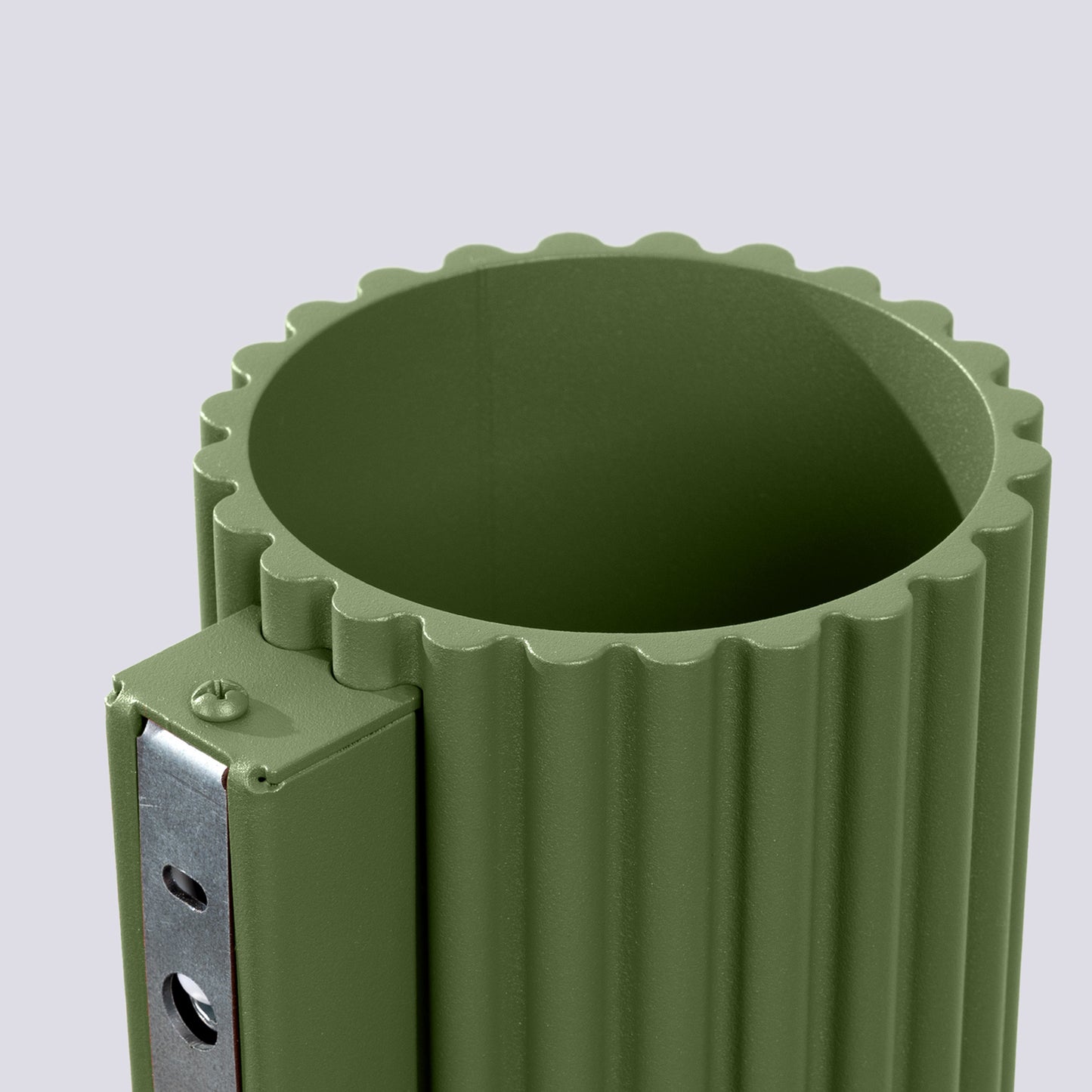 Olive Green Square Up Down Wall Light technical view and dimensions reference