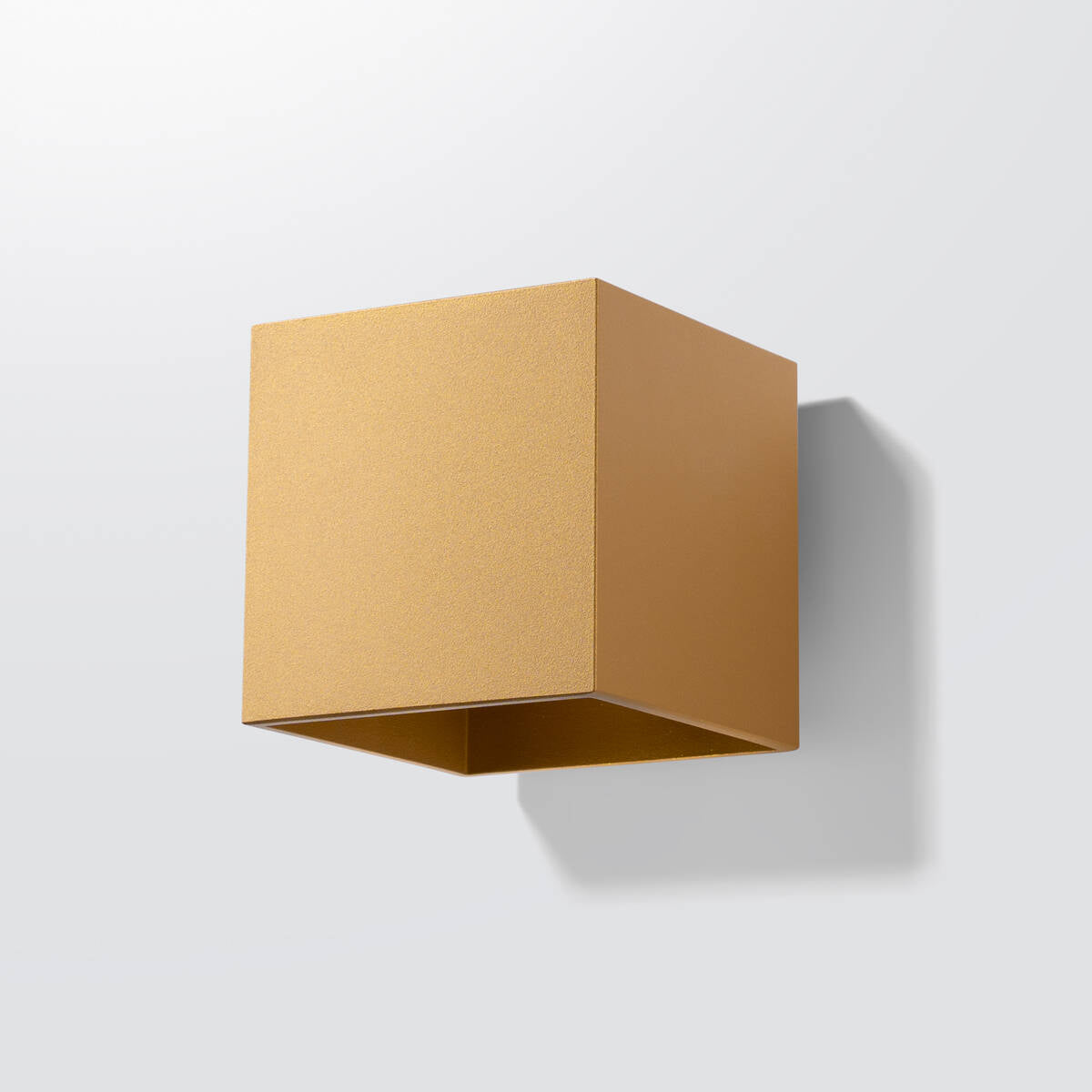 Gold Cube Wall Light for bathroom, bedroom, black wall, ceramic wall, dining room, kitchen wall and living room