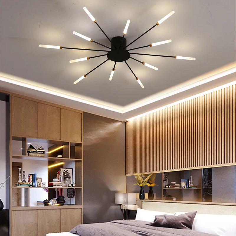 Scandinavian black ceiling lamps with wood accents — Dome and Webster