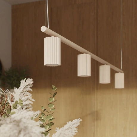 Quad Ribbed Chandelier