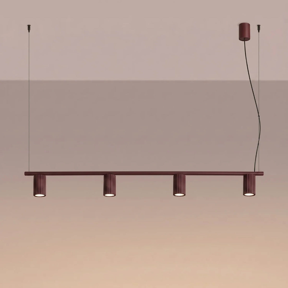 Quad Ribbed Chandelier