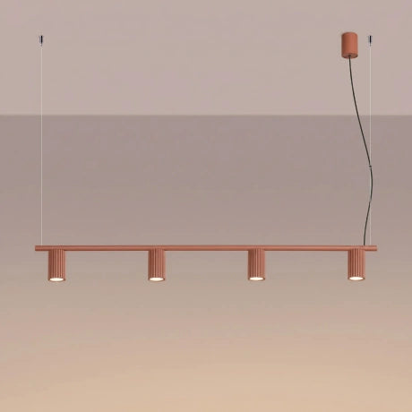 Quad Ribbed Chandelier