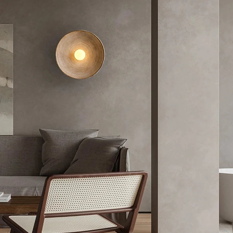 Scandinavian Style Wall Lamp above a sofa in a living room