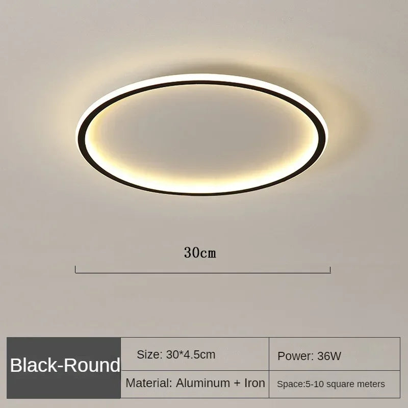 Features of Black Round Flush Mount LED Chandelier 
