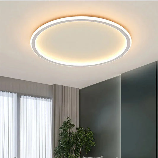 Gold Ring Flush Mount LED Chandelier