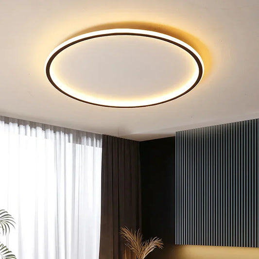 Gold Ring Flush Mount LED Chandelier