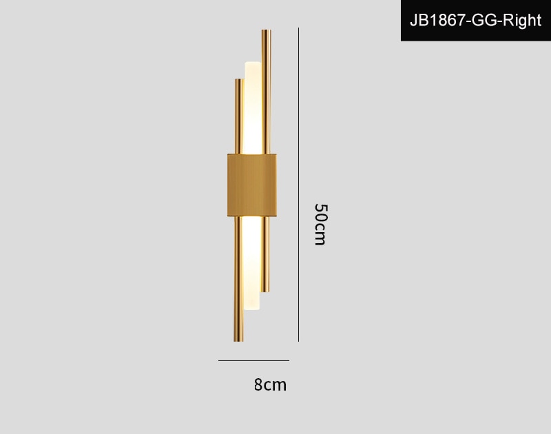 Dimensions of Golden Right Emporium LED Glass Wall Lamp for Kitchen, Dining Room, Living Room, and Bedroom