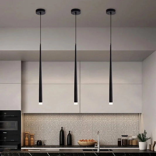 Gold Sleek Drop Pendant High Ceiling Light for Bathroom, Bedroom, Dining Room,  Hallway, Kitchen and Living Room