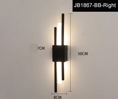 Dimensions of Black Right Emporium LED Glass Wall Lamp for Kitchen, Dining Room, Living Room, and Bedroom