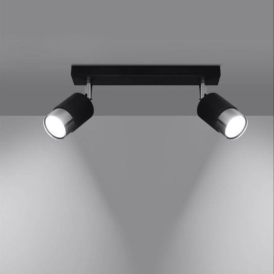 Trip Track Light, Chrome Black – Sleek modern ceiling light fixture for the kitchen, hallway, living room, dining room, and bedroom.