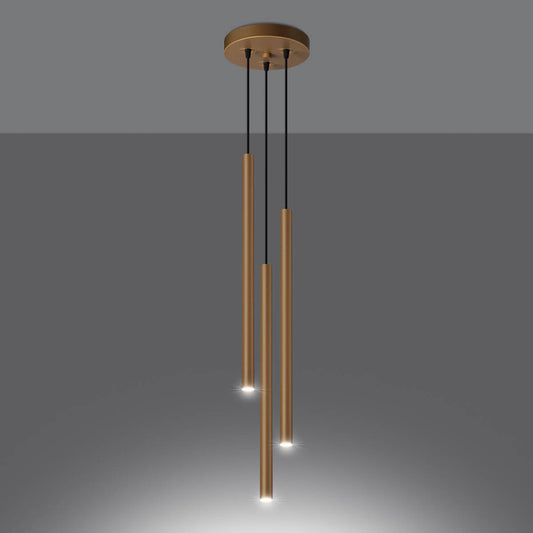 Single Head Trip Gold Pendant Ceiling Light for Hallway, Kitchen, Living Room, Dining Room, and Bedroom