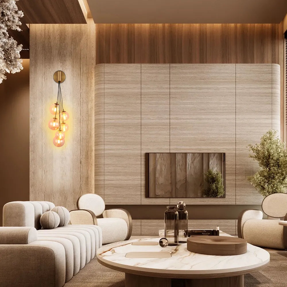 Cluster Globe Cascade Wall Light product photograph showing design detail and finish
