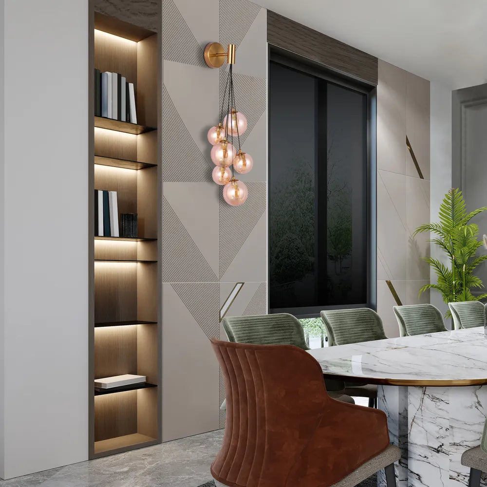 Cluster Globe Cascade Wall Light product photograph showing design detail and finish