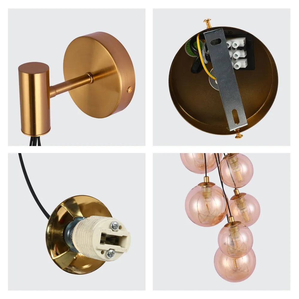 Cluster Globe Cascade Wall Light product photograph showing design detail and finish