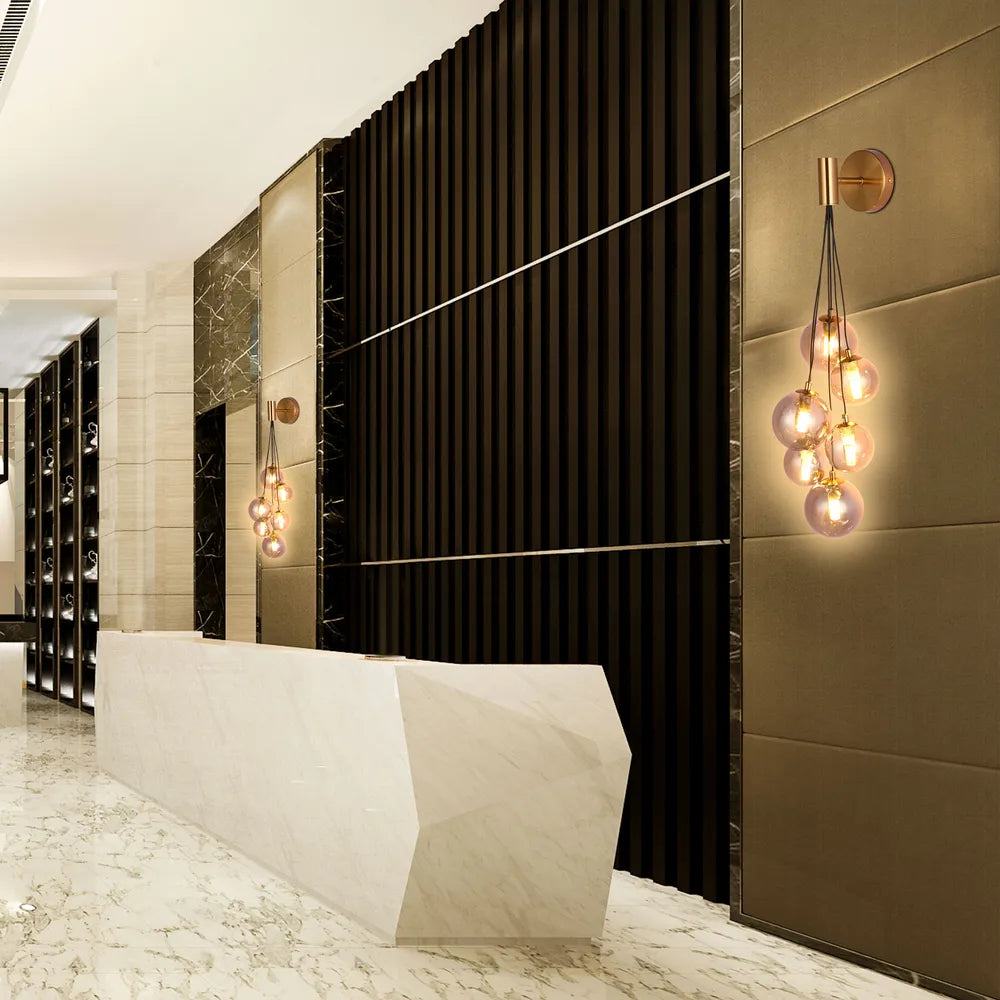 Cluster Globe Cascade Wall Light product photograph showing design detail and finish
