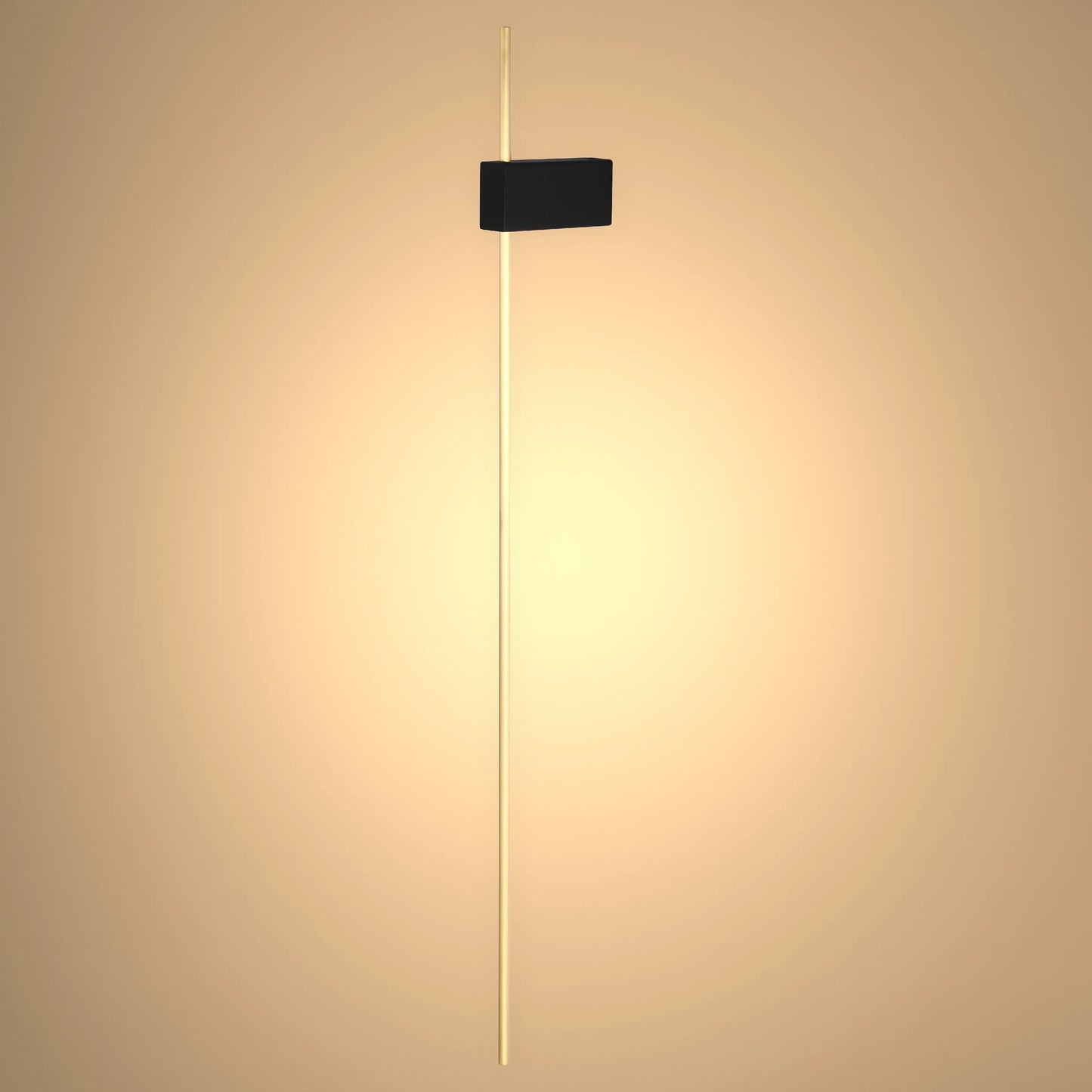 Black Aurora Linear LED Wall Light product photograph showing design detail and finish