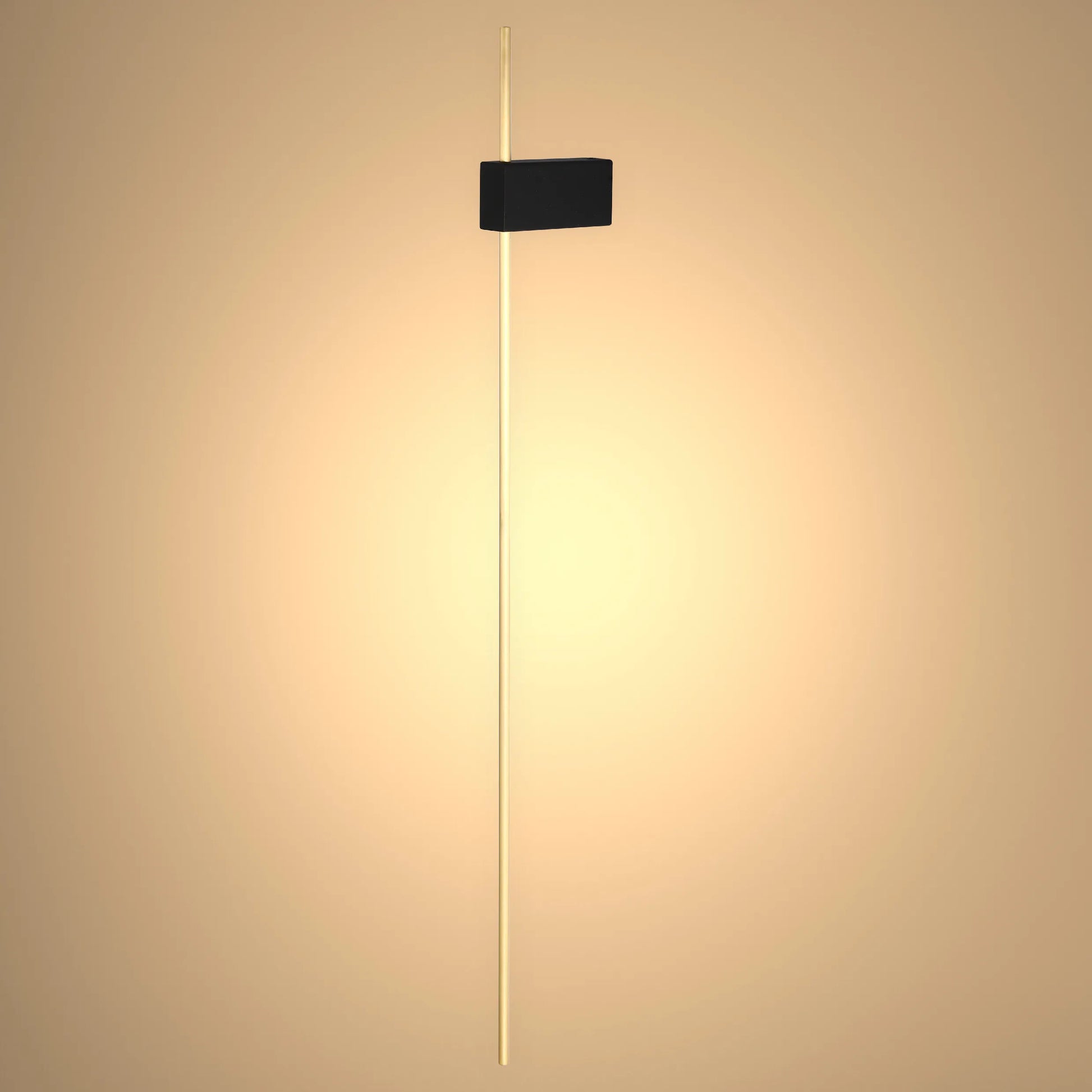 Black Aurora Linear LED Wall Light product photograph showing design detail and finish