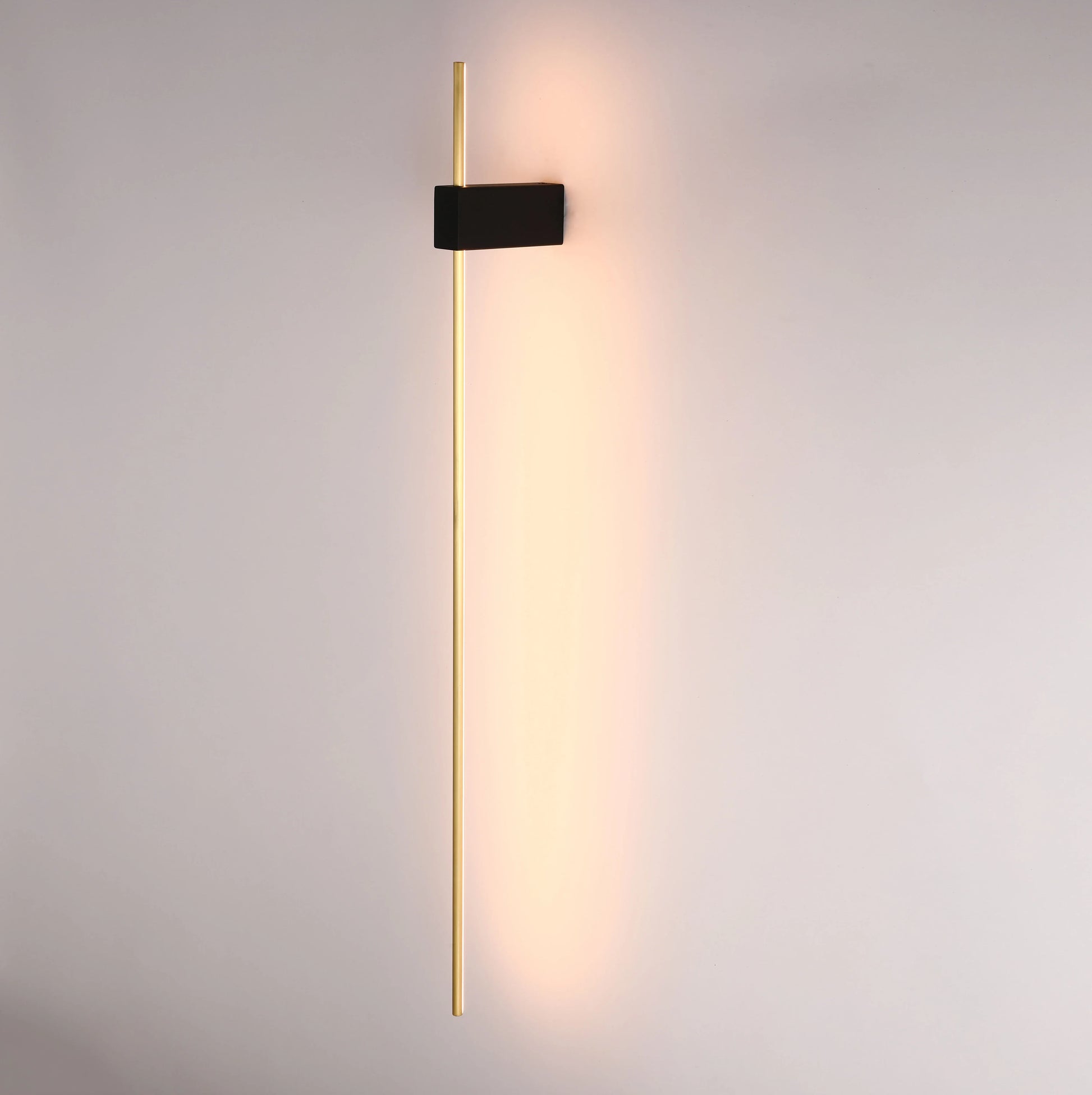 Black Aurora Linear LED Wall Light product photograph showing design detail and finish