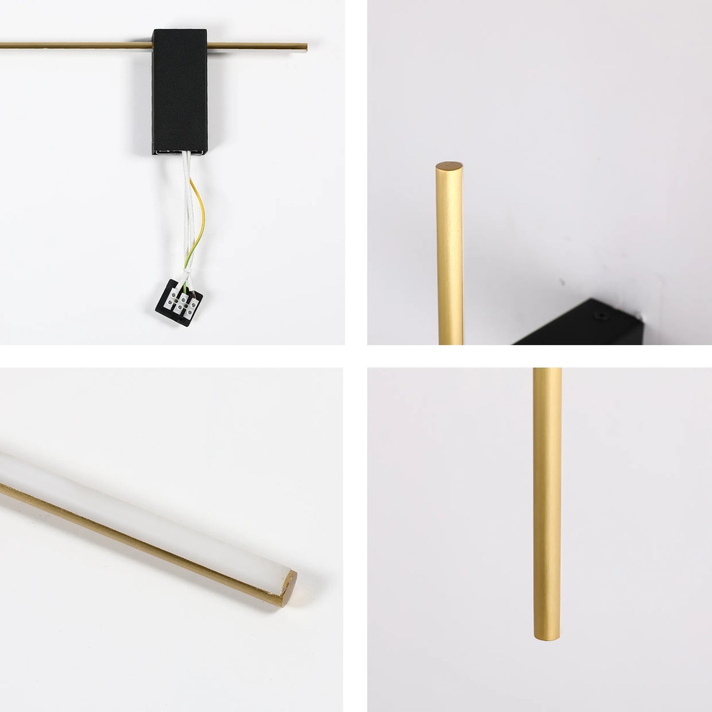 Black Aurora Linear LED Wall Light product photograph showing design detail and finish